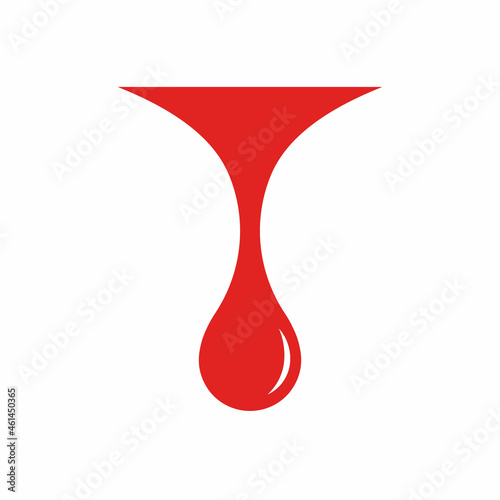 Drop of blood icon design. Vector illustration.