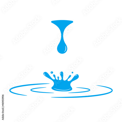 Blue drop of water icon design. Vector illustration.