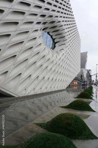 The Broad museum, Los Angeles, California in a rainy day