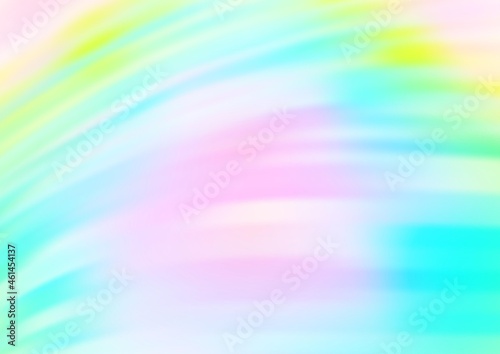 Light Multicolor  Rainbow vector backdrop with bent lines.