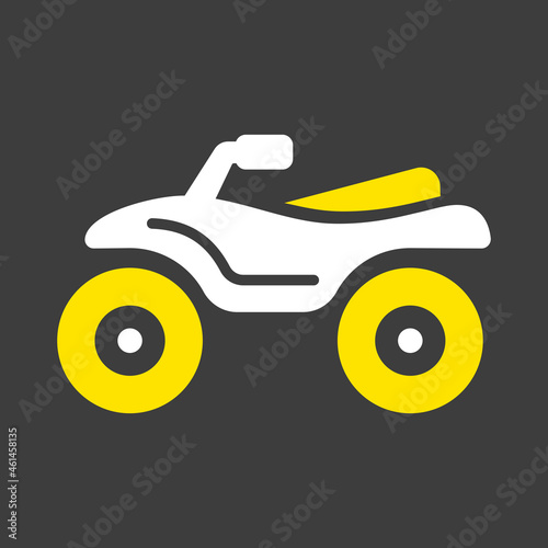 ATV rider, Quad bike flat vector icon