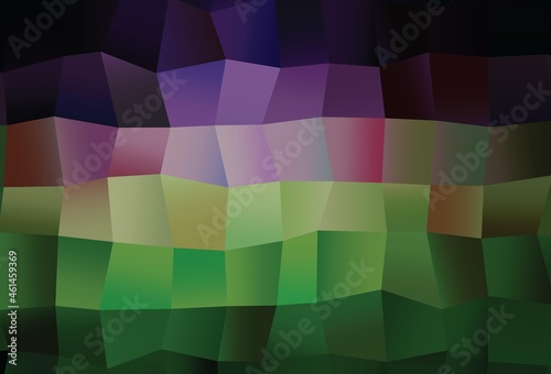 Dark Pink, Green vector background with rectangles.