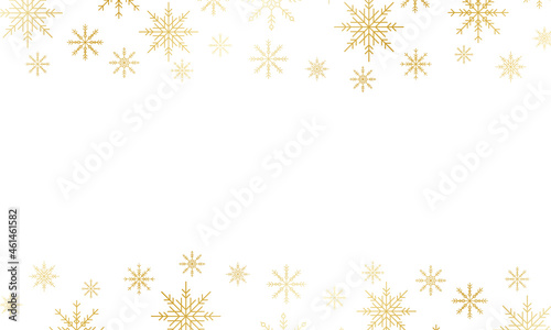 Wallpaper Mural Beautiful winter background with gold snowflakes. Christmas background for design. Vector illustration. Torontodigital.ca