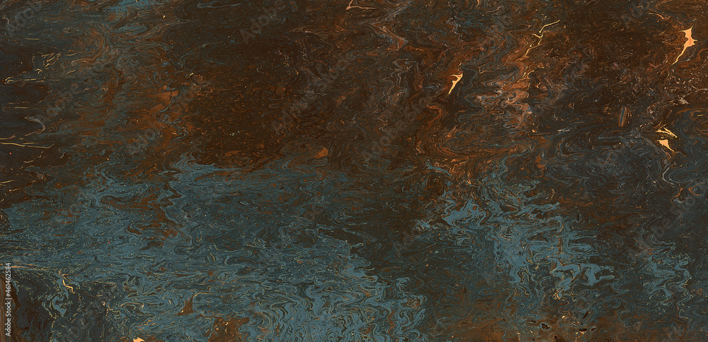 rusty liquid abstract marble painting background, metal effect fluid art painting in alcohol ink mixture. Marble stone paints with glowing golden veins. rusty liquid abstract marble painting background, metal effect fluid art painting in alcohol ink mixture. Marble stone paints with glowing golden veins.