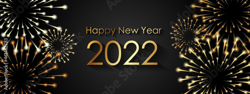 Happy new year 2022. Realistic elegant vector templates. Realistic gifts and Christmas garlands. Vector