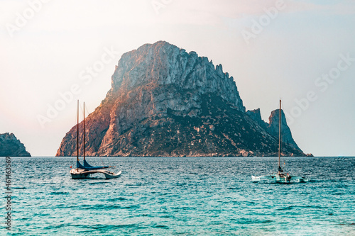 Sailing boats near Ibiza