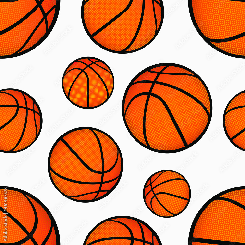 Cute basketball ball pattern