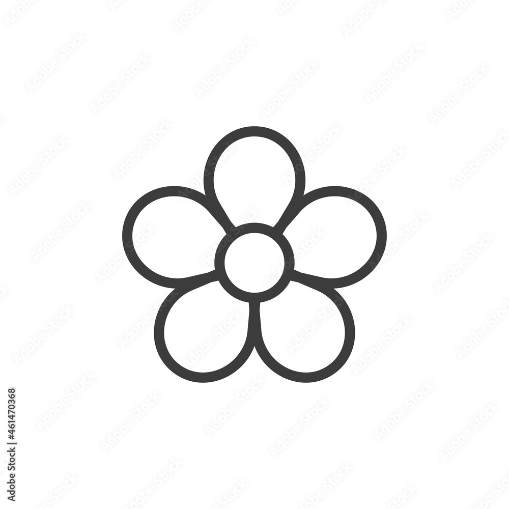 Flower icon with white background Flower icon with white background