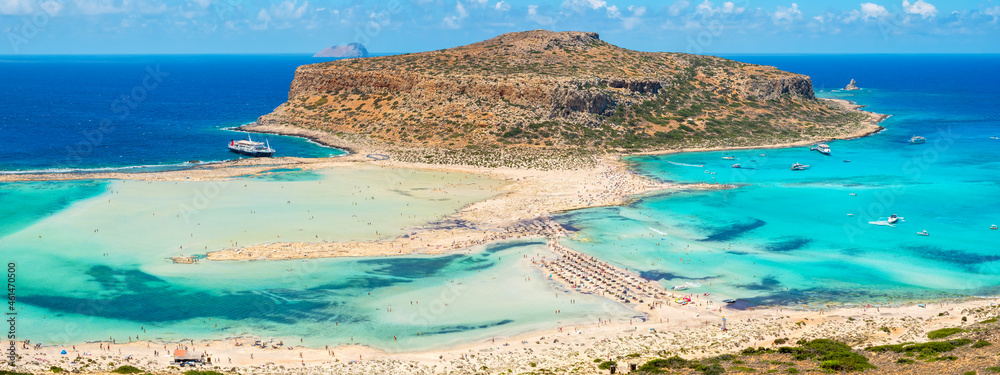 Obraz premium Balos Lagoon waterfront. Crete, Greece