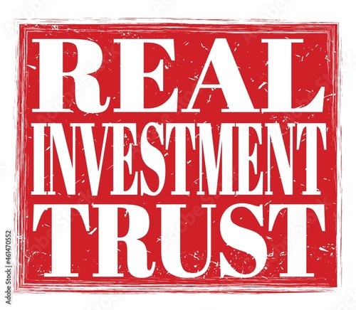 REAL INVESTMENT TRUST  text on red stamp sign