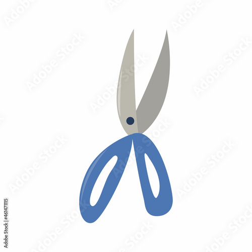 Scissors for trimming. Tool for garden. Flat vector illustration on white background.