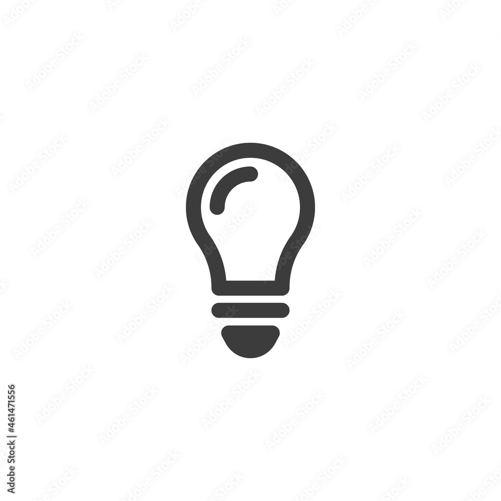 Light bulb icon with white background Light bulb icon with white background