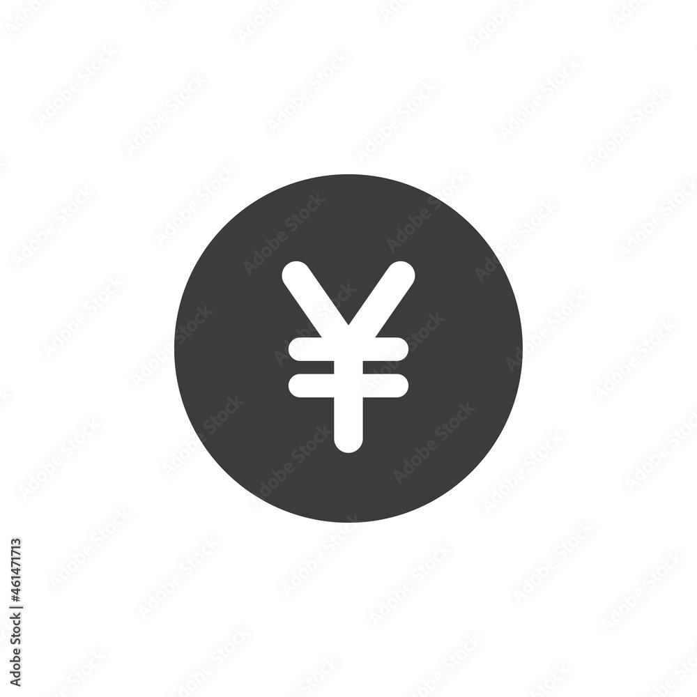 Japanese yen symbol icon vector on white background Japanese yen symbol icon vector on white background