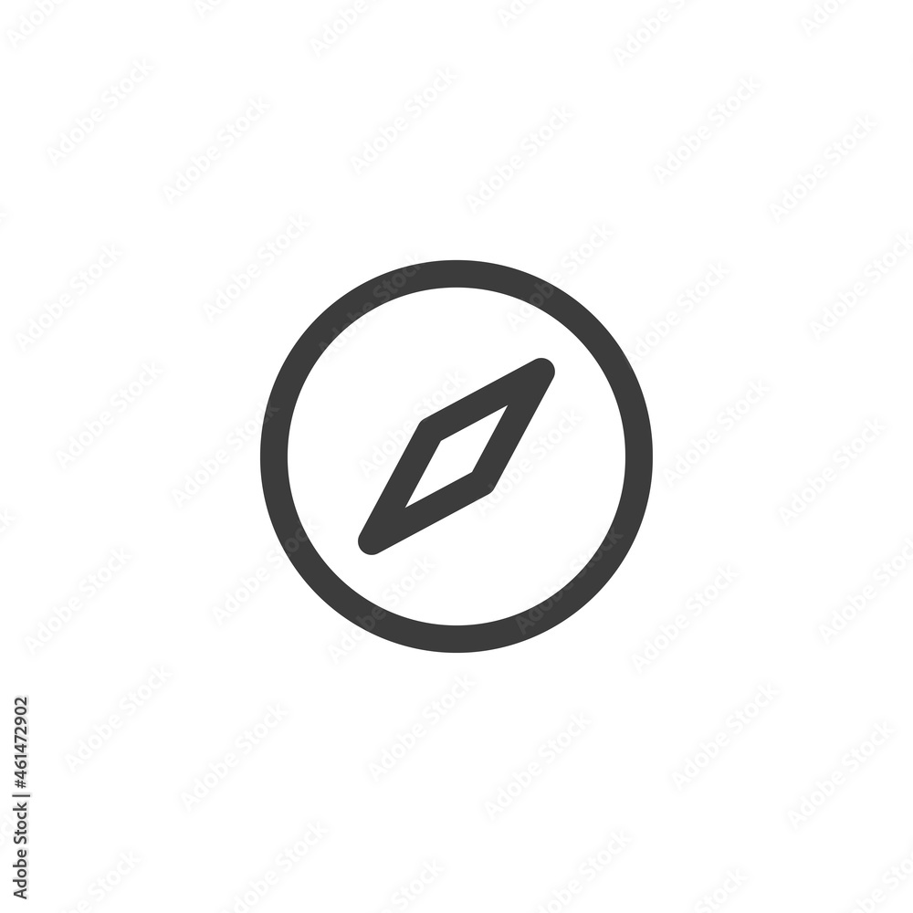 Compass icon with white background Compass icon with white background