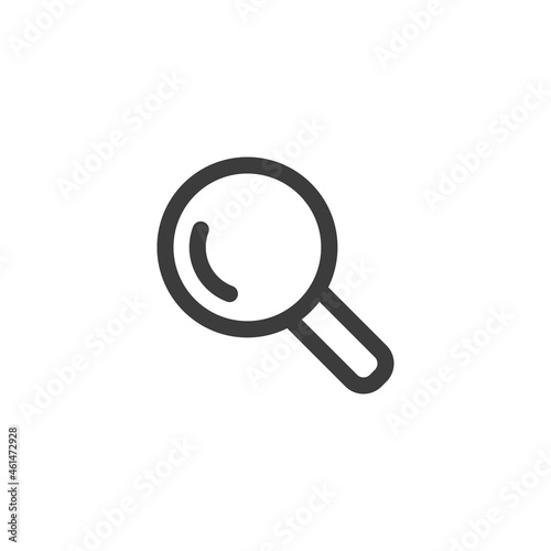 Magnifying glass icon with white background