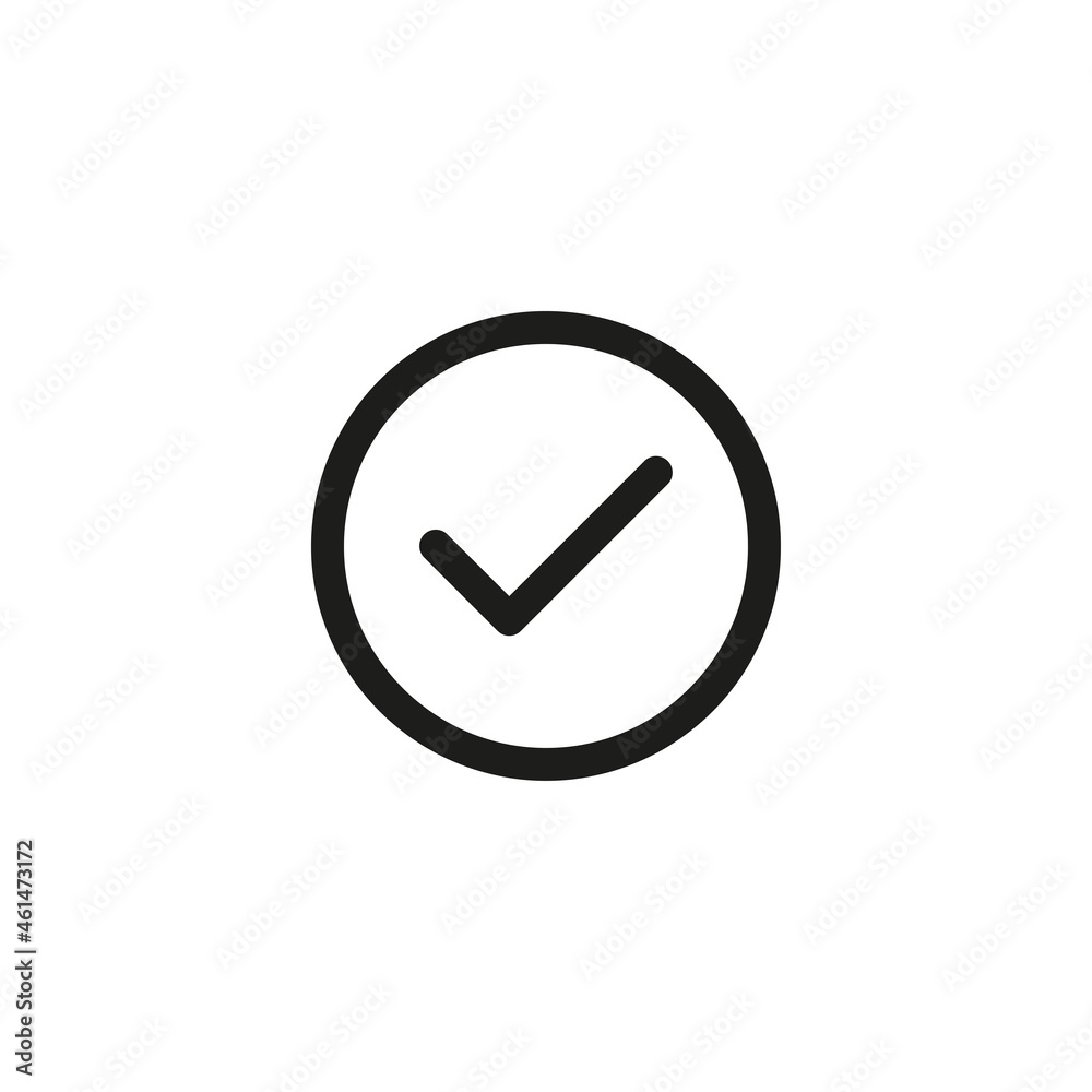 Checkmark sign or button with white background Checkmark sign or button with white background