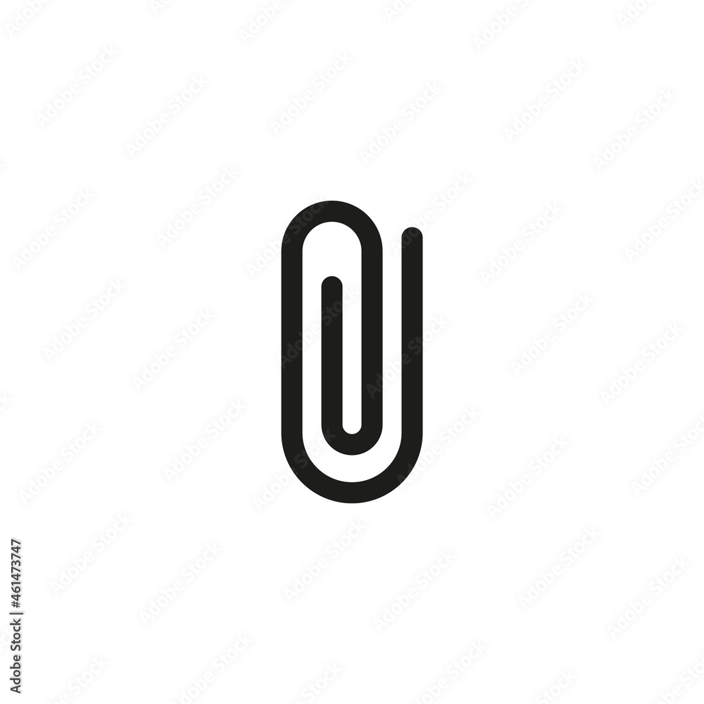 Paperclip icon with white background Paperclip icon with white background