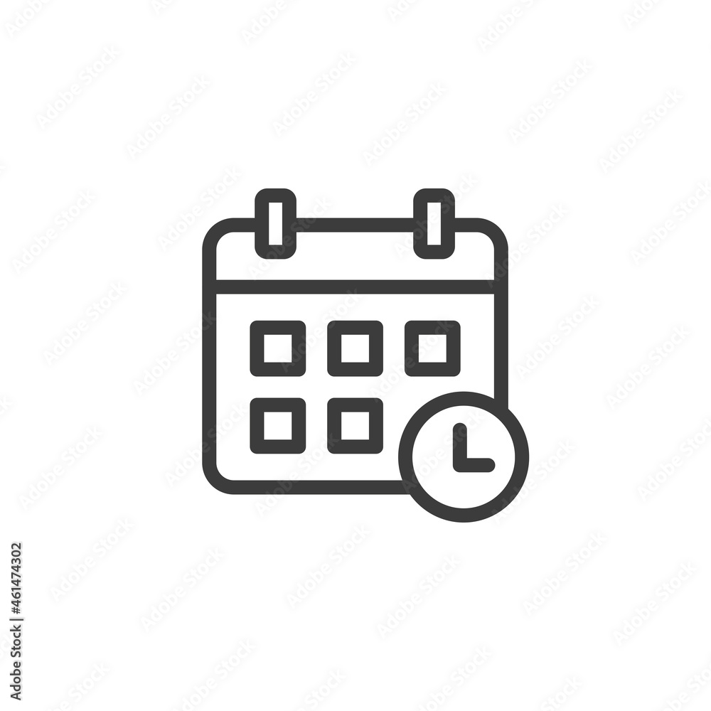Calendar appointment icon on white background Calendar appointment icon on white background