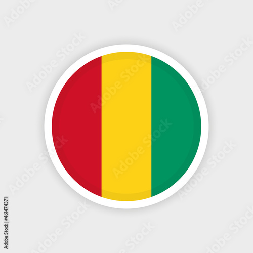 Flag of Guinea with circle frame and white background Free Download Flag of Guinea with circle frame and white background - GFXLoad