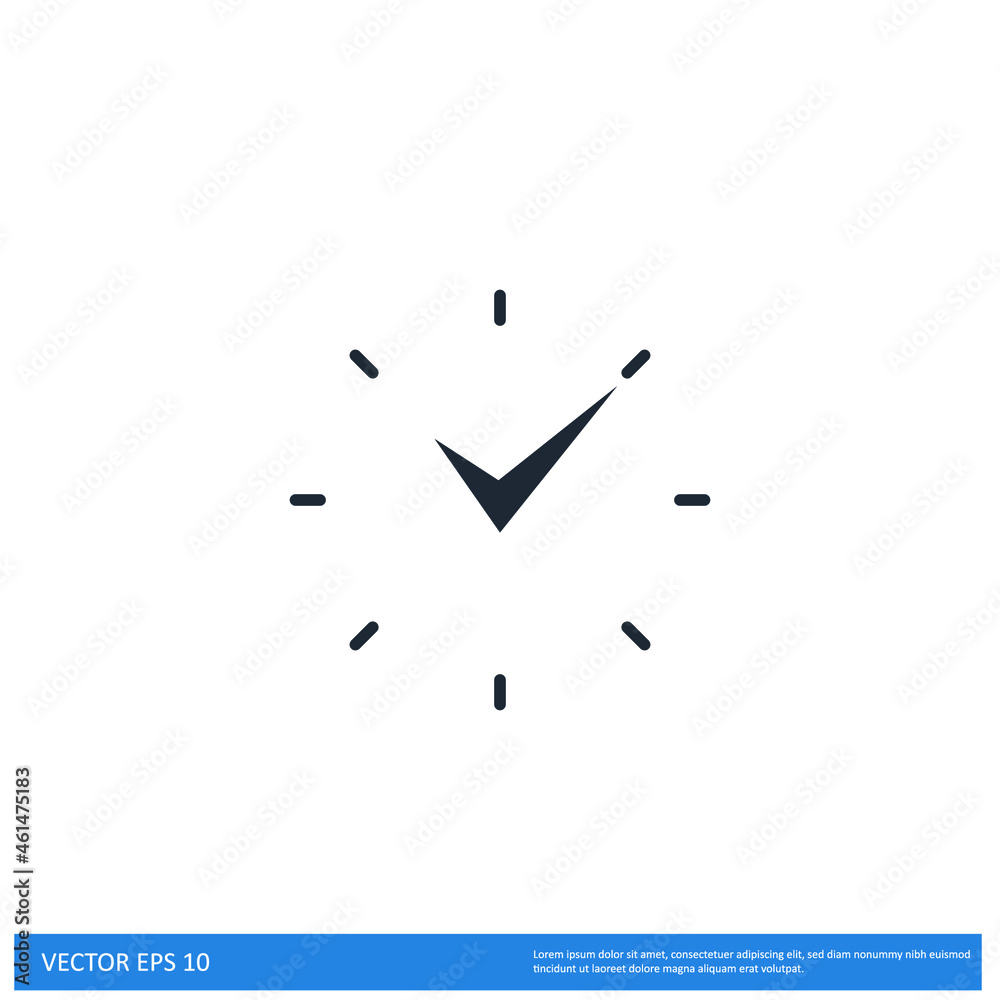 clock watch icon checkmark symbol clock watch icon checkmark symbol