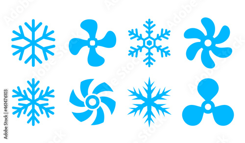 Air conditioner icon, cooling system symbol photo