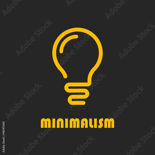 Light bulb minimal icon
