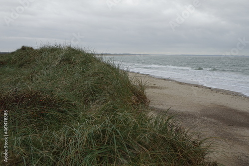 Cloudy autumn day on the beach of Svinklov  Fjerritslev  Jammerbugt  Northern Jutland  Denmark 