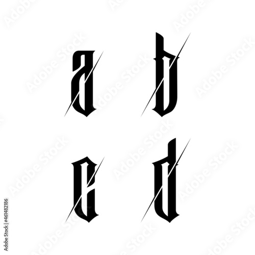 alphabet letters A B C D