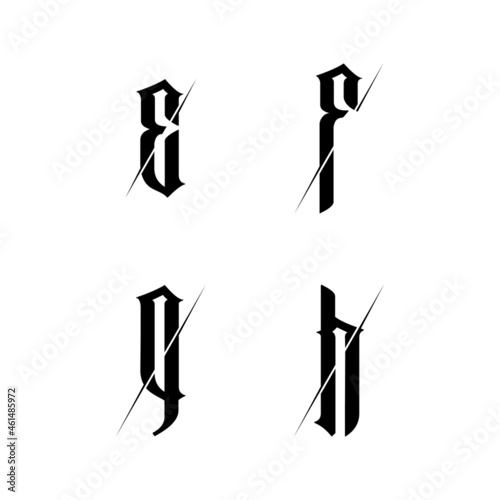 the letters of the alphabet E F G H