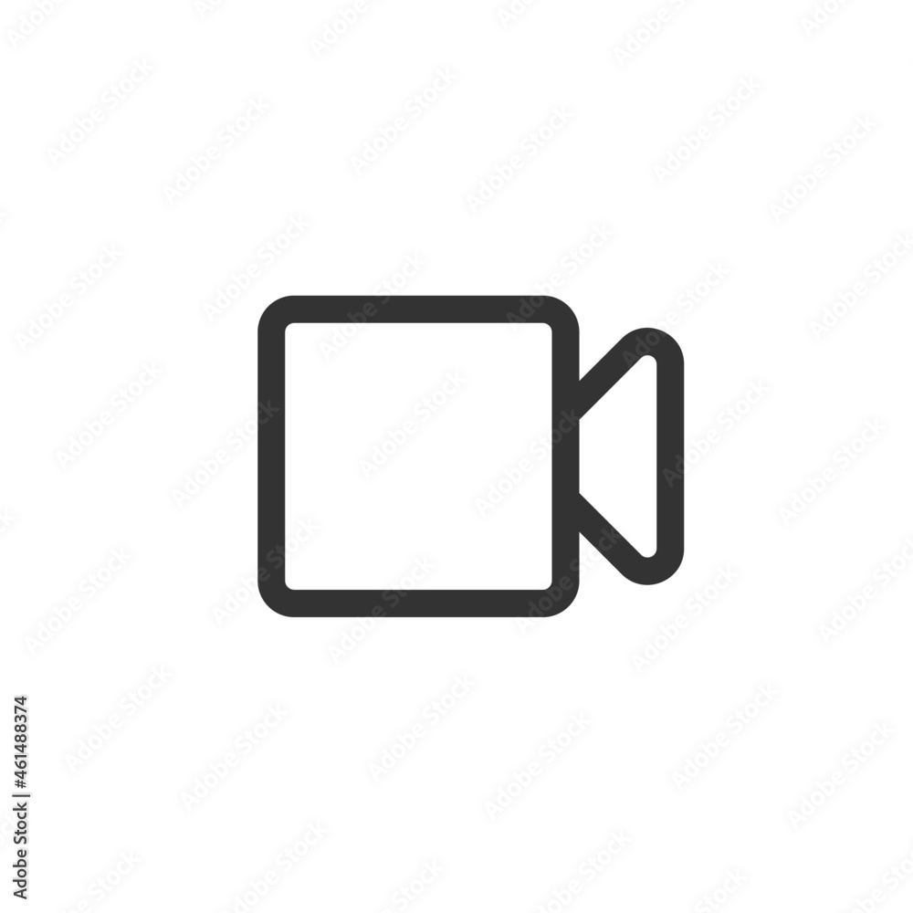 video camera social media icon isolated on white background