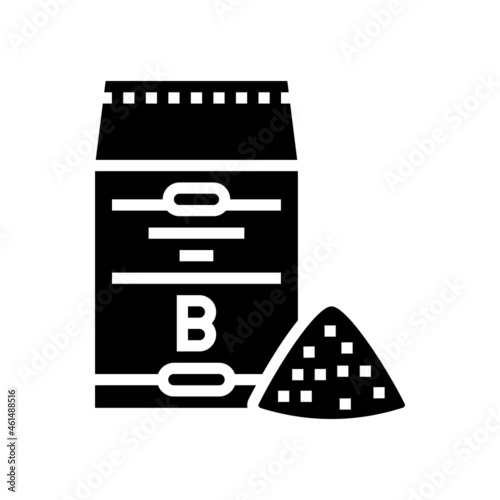 barley flour bag glyph icon vector. barley flour bag sign. isolated contour symbol black illustration