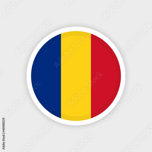 Free Download Flag of Romania with circle frame and white background - GFXLoad