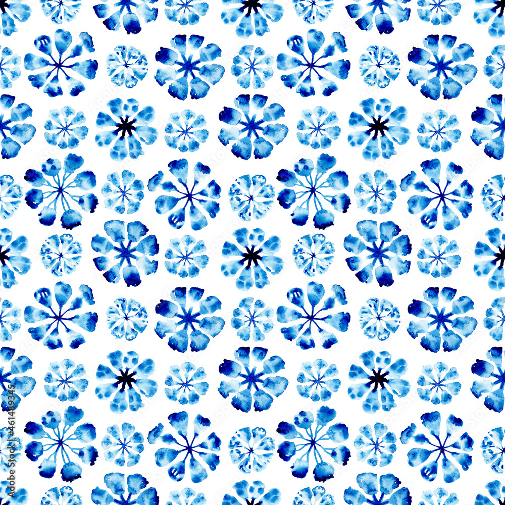 Watercolor seamless patterns with abstract spots and streaks Watercolor seamless patterns with abstract spots and streaks