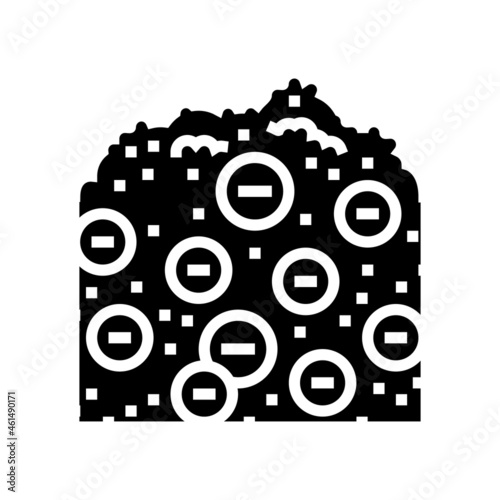 flour fortification glyph icon vector. flour fortification sign. isolated contour symbol black illustration