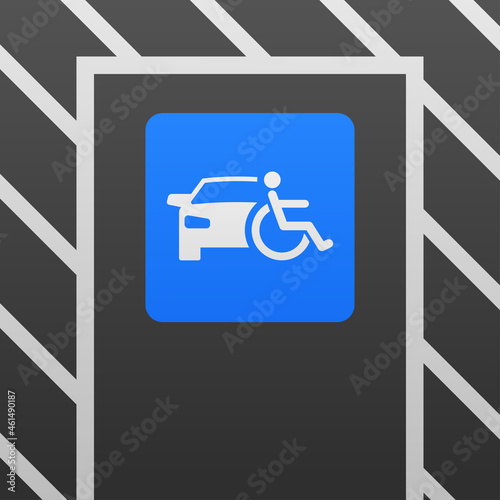 Handicapped parking space vector illustration.