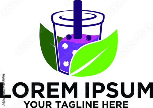 Bubble tea Boba logo design