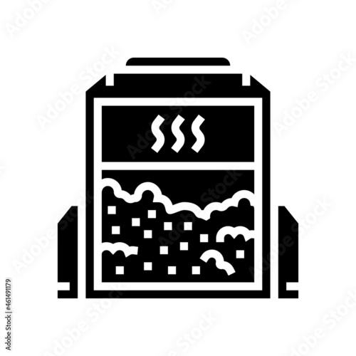 conditioning wheat industrial equipment glyph icon vector. conditioning wheat industrial equipment sign. isolated contour symbol black illustration