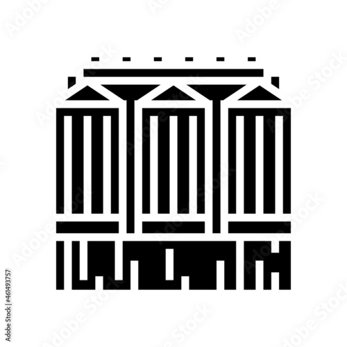 grain storage glyph icon vector. grain storage sign. isolated contour symbol black illustration