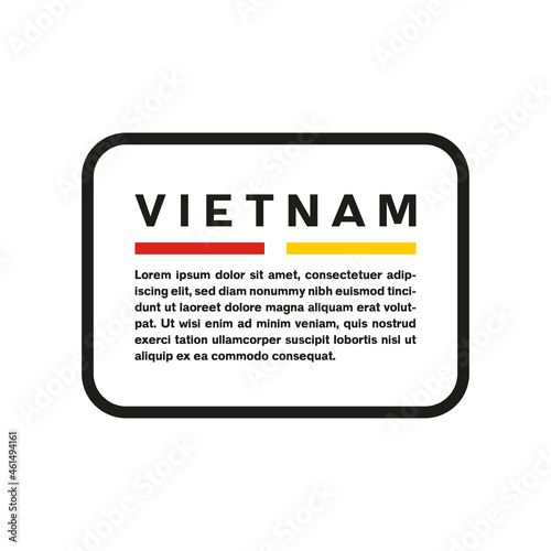 Text box with the flag of Vietnam on white background.