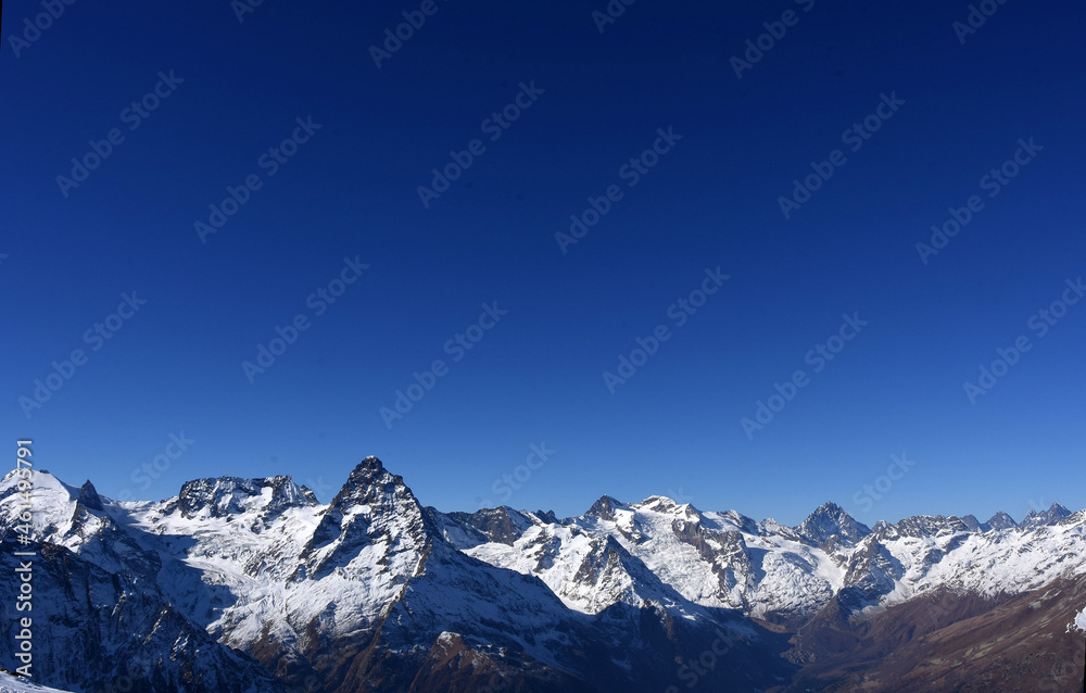 snow-capped mountains of the north caucasus