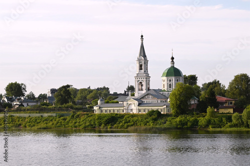 St. Catherine's convent. Russia, the city Tver. View of the monastery from the Volga river. Summer day