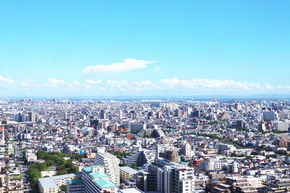 船堀タワーホール展望台から見た街並み景観