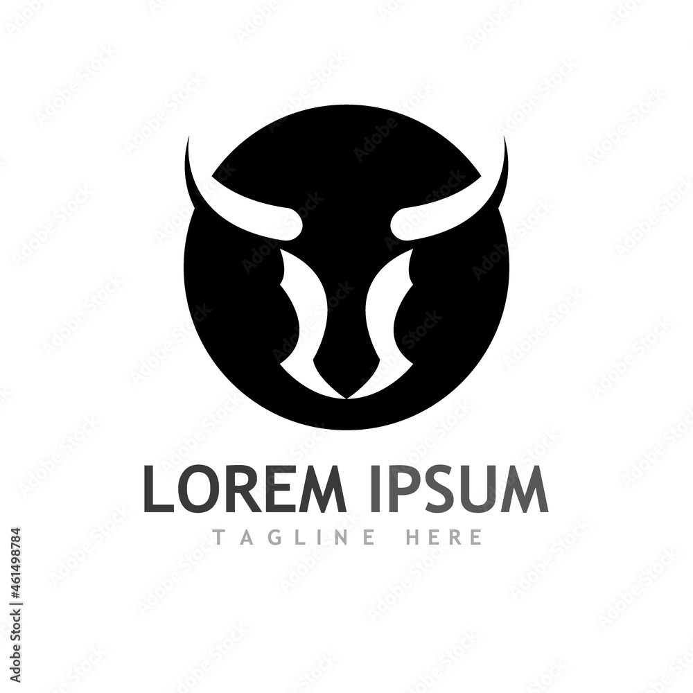 Bull head logo and symbol illustration Bull head logo and symbol illustration