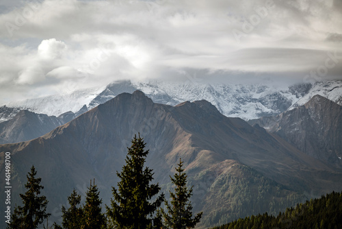 fresh snow in the alps at a autumn morning in october © Chamois huntress