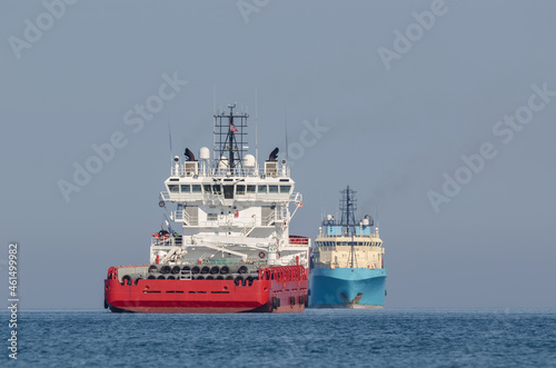 OFFSHORE SHIPS - Platform supply vessels at sea