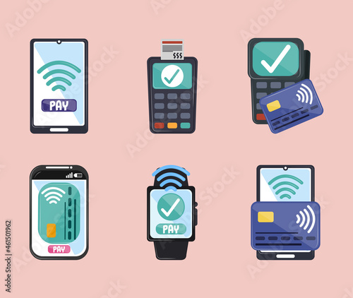 contactless payment icons