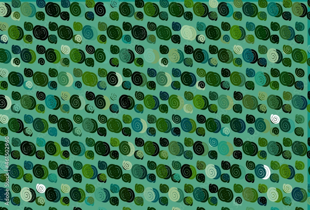 Light Green vector pattern with lava shapes.
