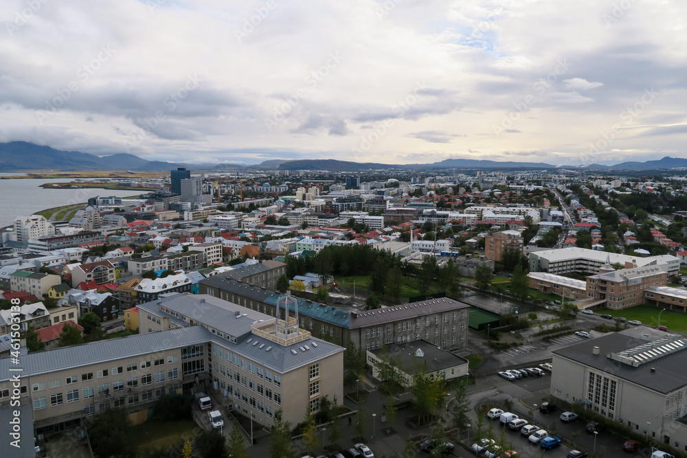 The town view of Reykjavik