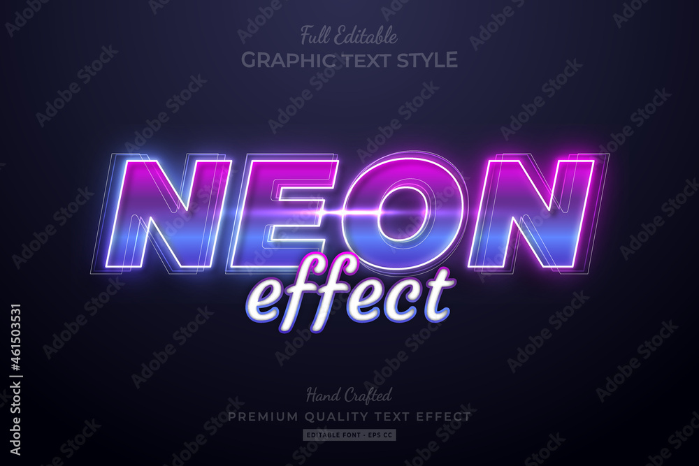 Neon Gradient Editable Premium Text Effect Font Style
