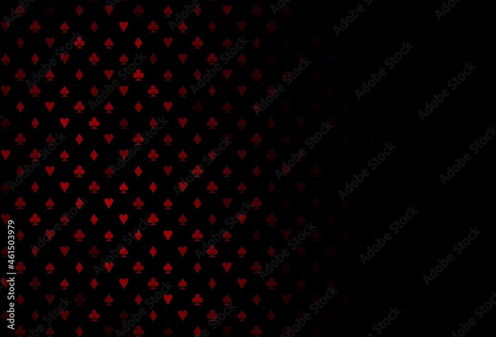 Dark red vector cover with symbols of gamble. Dark red vector cover with symbols of gamble.